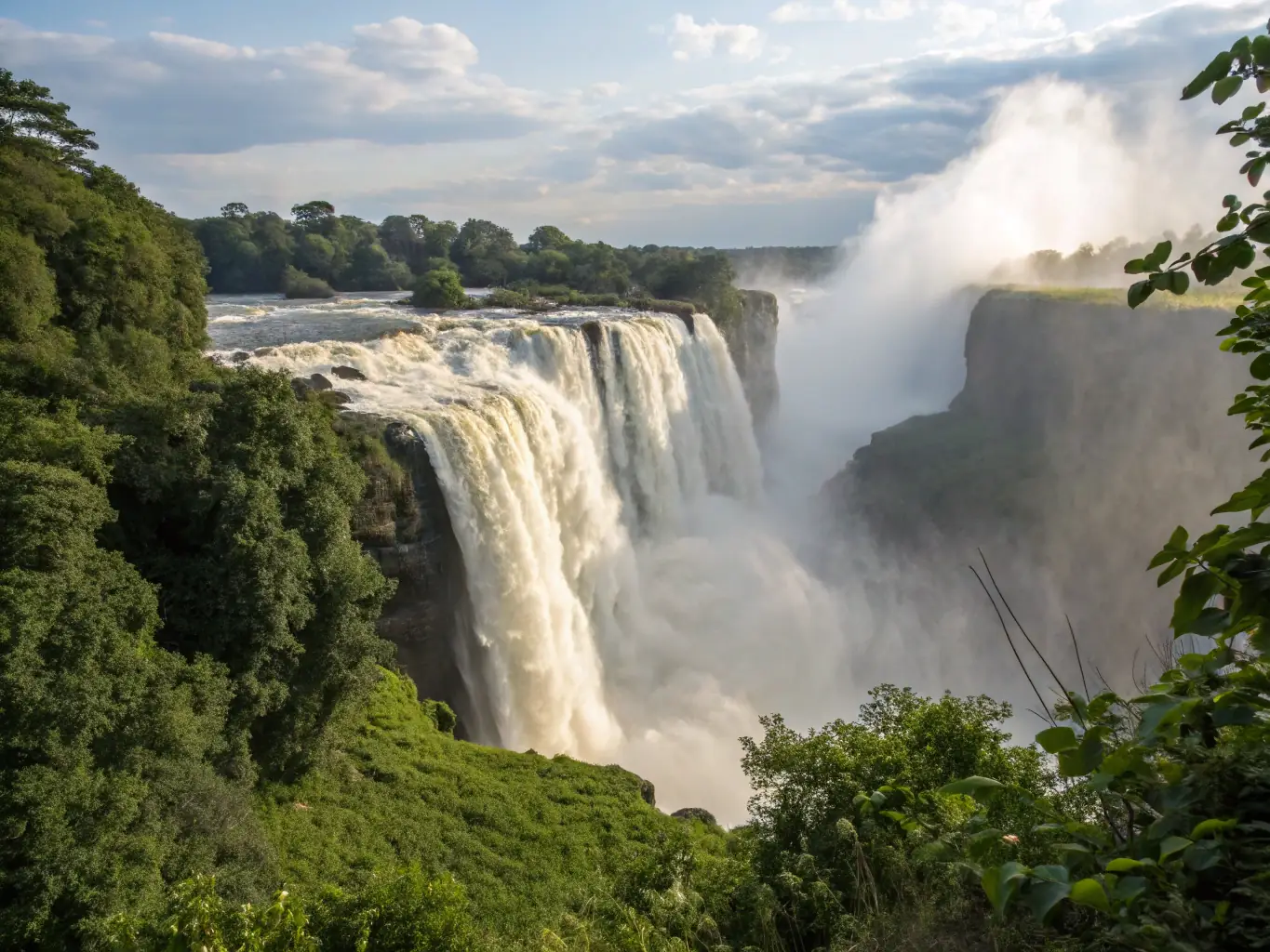 A stunning photograph of the Victoria Falls in Southern Africa, capturing the grandeur and natural beauty of the region.